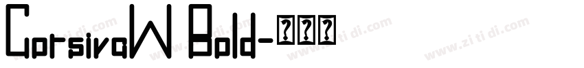 CorsivaW Bold字体转换